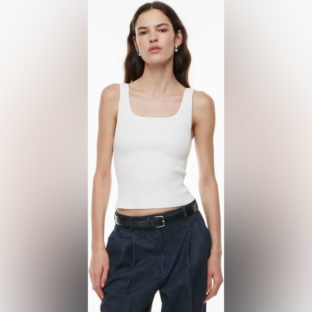 Aritzia Babaton Sculpt Knit Squareneck Tank Sweater
